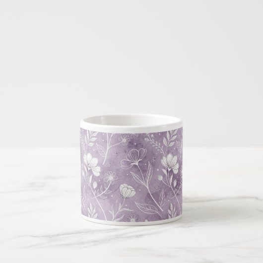 Träumerischer Blumen-Spezialbecher – Kunst mit ein Espressotasse (Vorderseite)