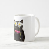 Träumerischer Blumenkatzenbecher Kaffeetasse (VorderseiteRechts)