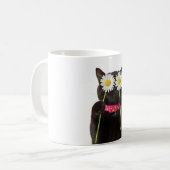 Träumerischer Blumenkatzenbecher Kaffeetasse (Vorderseite Links)