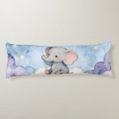Träumerischer Elefant Aquarell Körper Seitenschläferkissen (Rückseite)