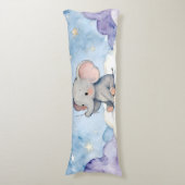 Träumerischer Elefant Aquarell Körper Seitenschläferkissen (Vorderseite Vertikal)