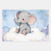 Träumerischer Elefant und Sterne Luxus-Geschenkpap Geschenkpapier Set (Vorderseite 3)