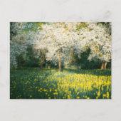 Träumerischer Frühlingsobstgarten Postkarte (Vorderseite)