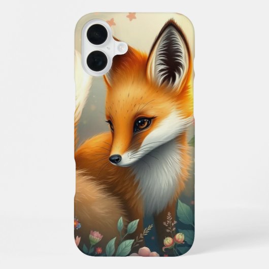 Träumerischer Fuchs iPhone Hülle (Rückseite)
