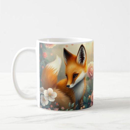 Träumerischer Fuchs Kaffeetasse (Links)