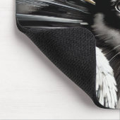 Träumerischer futuristischer Hund Mousepad (Ecke)