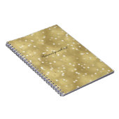 Träumerischer GoldBokeh Confetti Notizblock (Rechte Seite)