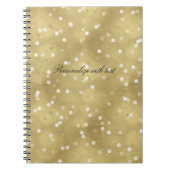 Träumerischer GoldBokeh Confetti Notizblock (Vorderseite)