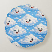 Träumerischer Himmel hoch Rundes Kissen (Rückseite)