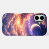 Träumerischer Himmel mit Mond und Wolken Case-Mate iPhone Hülle (Rückseite (Horizontal))