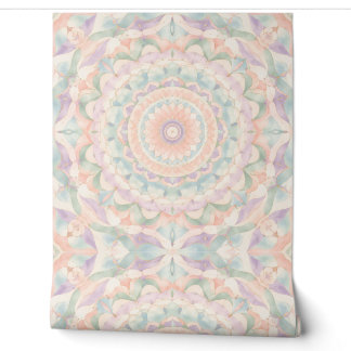 Träumerischer Pastell-Kaleidoskop-Mandala | Modern Tapete