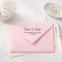 Träumerischer rosa floraler Absender-Stempel