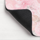 Träumerischer rosa Wasserfarbgarten Mousepad (Ecke)