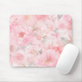 Träumerischer rosa Wasserfarbgarten Mousepad (Mit Mouse)