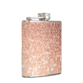 Träumerischer Rosen-GoldGlitzer - Pfirsich Flachmann (Rechts)