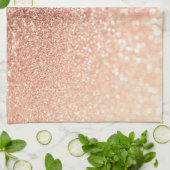 Träumerischer Rosen-GoldGlitzer - Pfirsich Handtuch (Gefaltet)