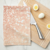 Träumerischer Rosen-GoldGlitzer - Pfirsich Handtuch (Viertel Falte)