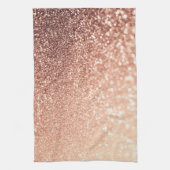 Träumerischer Rosen-GoldGlitzer - Pfirsich Handtuch (Vertikal)