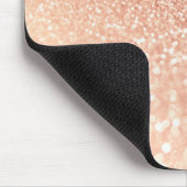 Träumerischer Rosen-GoldGlitzer - Pfirsich Mousepad (Ecke)