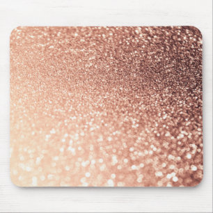 Träumerischer Rosen-GoldGlitzer - Pfirsich Mousepad