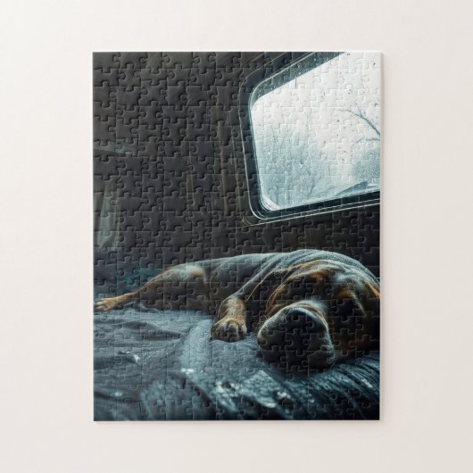 Träumerischer RV-Hundeschlaf Puzzle (Vertikal)