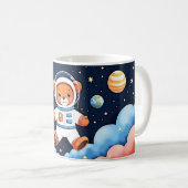 Träumerischer Weltraum-Teddy Kaffeetasse (VorderseiteRechts)