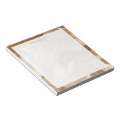 Träumerisches Beige und Weiß Florales Personalisie Notizblock (angewinkelt)