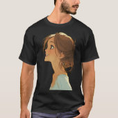 Träumerisches Blondes Mädchen Ästhetik Kunst T-Shirt (Vorderseite)