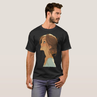 Träumerisches Blondes Mädchen Ästhetik Kunst T-Shirt