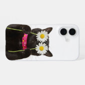 Träumerisches Blumenkatzen-Case iPhone 16 Hülle (Rückseite (Horizontal))