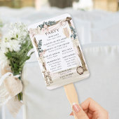 Träumerisches Boho-Strandhochzeitsprogramm Fächer