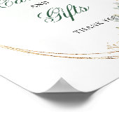 Träumerisches Botanisches Grün Gold Karten und Ges Poster (Ecke)