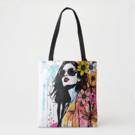Träumerisches botanisches Porträt Kunst 🦋 Tasche