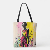 Träumerisches botanisches Porträt Kunst 🦋 Tasche (Rückseite)