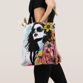 Träumerisches botanisches Porträt Kunst 🦋 Tasche (Von Nahem)