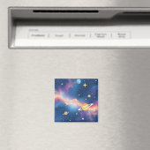 Träumerisches Galaxien-Planeten-Sterne-Muster Magnet (In Situ (Geschirrspüler))