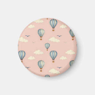 Träumerisches Heißluftballon-Himmel-Muster Magnet