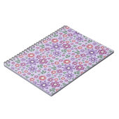 träumerisches Lavendel-Pastell-Blumenmuster Notizblock (Linke Seite)