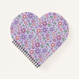 träumerisches Lavendel-Pastell-Blumenmuster Notizblock