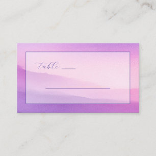 Träumerisches Lavendel-Wasserfarbenbild Platzkarte