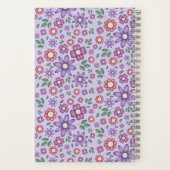 träumerisches Lavendel-whimsical-Blumenmuster Notizblock (Rückseite)