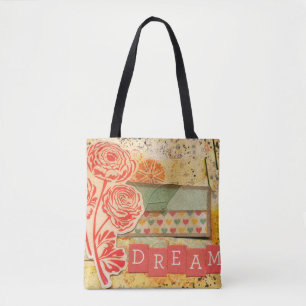 Träumerisches orangefarbenes Blumenbouquet-Design Tasche