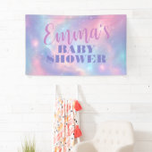 Träumerisches Pastell-Rosa Blau Kosmische Sternen Banner (Insitu)