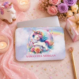 Träumerisches Regenbogen-Einhorn-Magischer-Tag-Lap Laptopschutzhülle