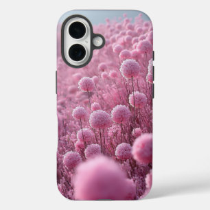 Träumerisches rosa Blütenwiesen-Muster iPhone 16 Hülle