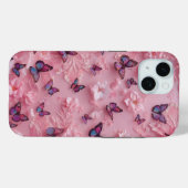 Träumerisches rosa Schmetterlingsmuster iPhone-Hül Case-Mate iPhone Hülle (Rückseite (Horizontal))