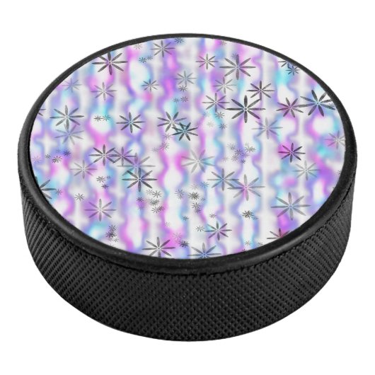 Träumerisches Sternenexplosions-Wellenmuster Eishockey Puck (3/4)