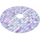 Träumerisches Sternenexplosions-Wellenmuster Polyester Weihnachtsbaumdecke (Schrägansicht)