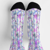 Träumerisches Sternenexplosions-Wellenmuster Socken (Oben)
