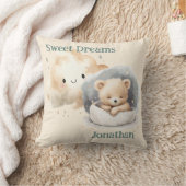Träumerisches Teddybär-Himmelsdesign Kissen (Decke)